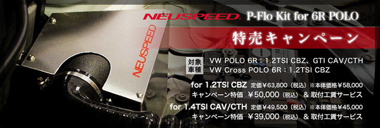 NEUSPEED P-Flo Kit for 6R POLO 特売キャンペーン